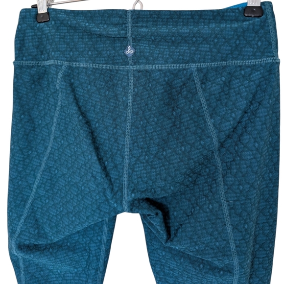 prAna Misty Yoga Leggings Jacquard Print Teal Low Rise Yoga Women's size Small - Picture 10 of 14